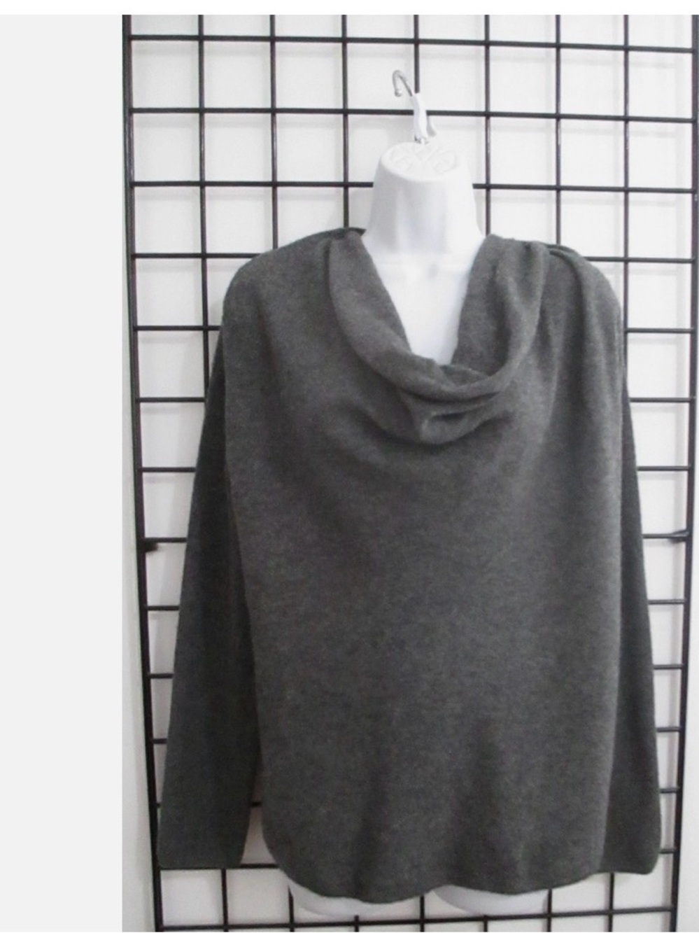 Joie Cashmere Blend Cowl Neck Oversized Grey Sweater Size Small